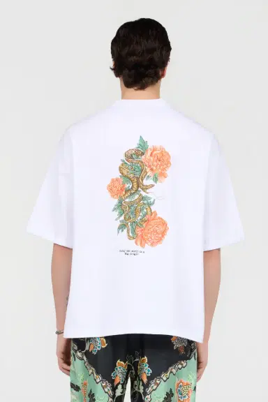 Roberto Cavalli White T-Shirt | Thumbnail 3 Roberto Cavalli White T-Shirt | Thumbnail 3