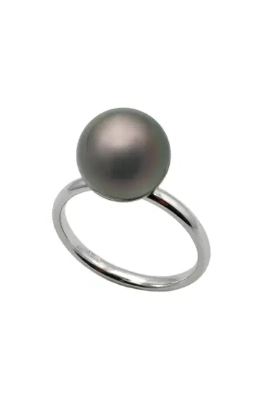 BAGGINS Black Tahitian Pearl Simple Ring | Thumbnail 1 BAGGINS Black Tahitian Pearl Simple Ring | Thumbnail 1