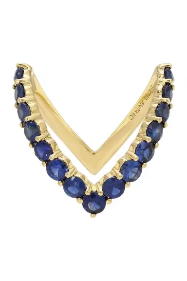Anita Ko Blue Sapphire V Ring | Thumbnail 1