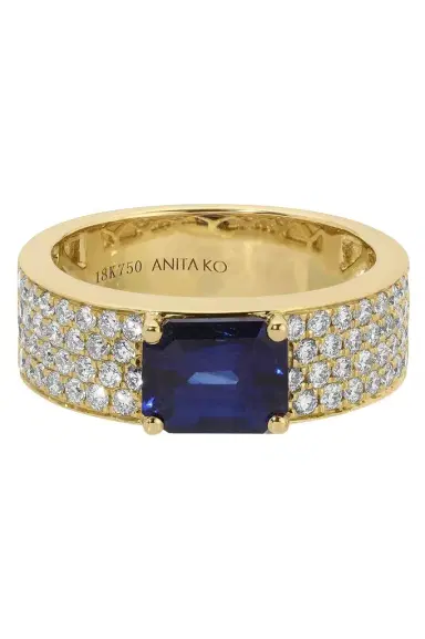 Anita Ko Diamond Blue Sapphire Band Ring | Thumbnail 1