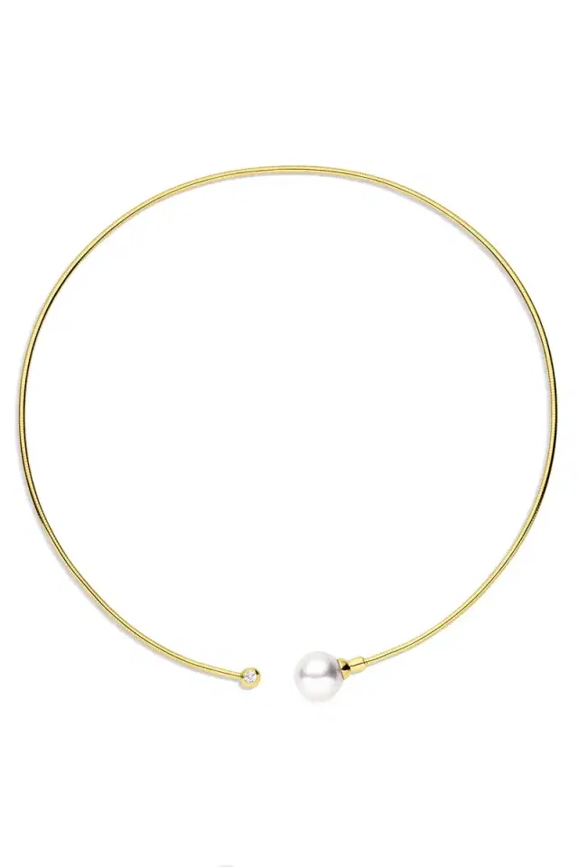 BAGGINS South Sea Pearl Coker Wire Necklace