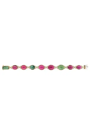 GOSHWARA Multi Tourmaline Oval Bracelet | Thumbnail 2