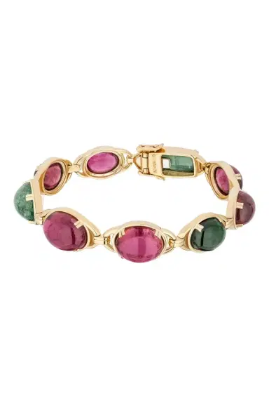 GOSHWARA Multi Tourmaline Oval Bracelet | Thumbnail 1