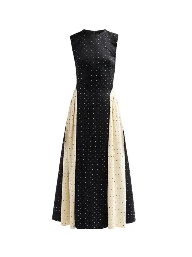 Lela Rose Women's Alexis Polka Dot Jacquard Midi-Dress