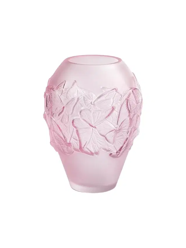 Lalique Papillons Crystal Vase