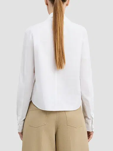 DEREK LAM 10 CROSBY Women's Aiden Cotton Poplin Tieneck Blouse | Thumbnail 3 DEREK LAM 10 CROSBY Women's Aiden Cotton Poplin Tieneck Blouse | Thumbnail 3