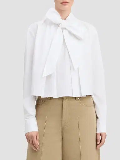 DEREK LAM 10 CROSBY Women's Aiden Cotton Poplin Tieneck Blouse | Thumbnail 4 DEREK LAM 10 CROSBY Women's Aiden Cotton Poplin Tieneck Blouse | Thumbnail 4