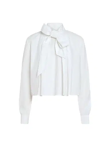 DEREK LAM 10 CROSBY Women's Aiden Cotton Poplin Tieneck Blouse | Thumbnail 1 DEREK LAM 10 CROSBY Women's Aiden Cotton Poplin Tieneck Blouse | Thumbnail 1