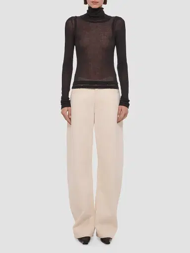 Helmut Lang Women's Layered Sheer Turtleneck Top | Thumbnail 2