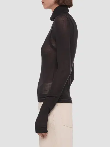 Helmut Lang Women's Layered Sheer Turtleneck Top | Thumbnail 6