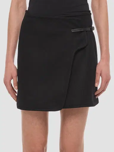 Helmut Lang Women's Saddle Wool-Blend Wrap Mini Skirt | Thumbnail 4