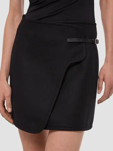 Helmut Lang Women's Saddle Wool-Blend Wrap Mini Skirt | Thumbnail 5