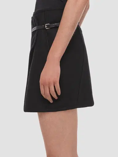 Helmut Lang Women's Saddle Wool-Blend Wrap Mini Skirt | Thumbnail 6