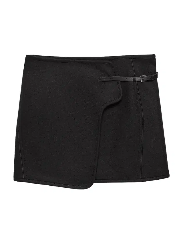 Helmut Lang Women's Saddle Wool-Blend Wrap Mini Skirt