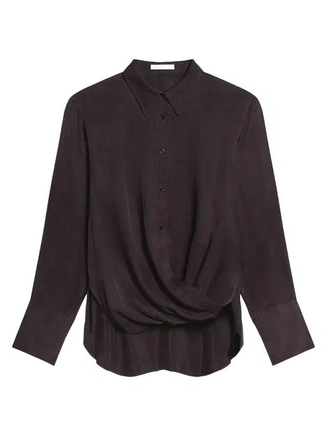 Helmut Lang Women's High-Low Hem Draped Shirt