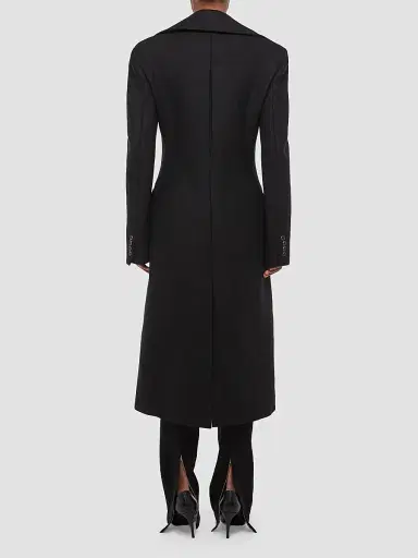 Helmut Lang Women's Wool-Blend Double-Breasted Coat | Thumbnail 3
