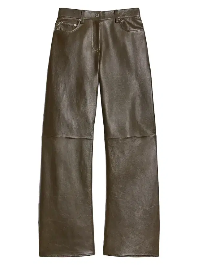 Women's Relaxed Leather Bootcut Pants