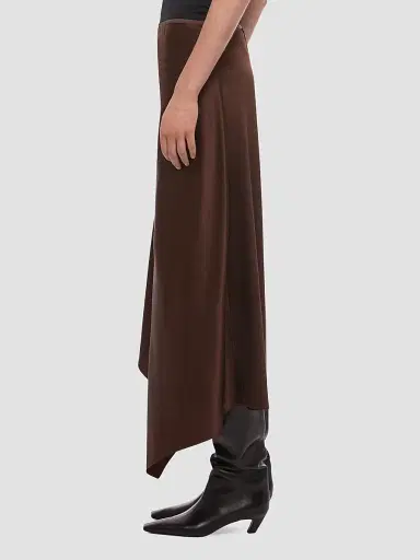 Helmut Lang Women's Silk Satin Asymmetric Midi Skirt | Thumbnail 5