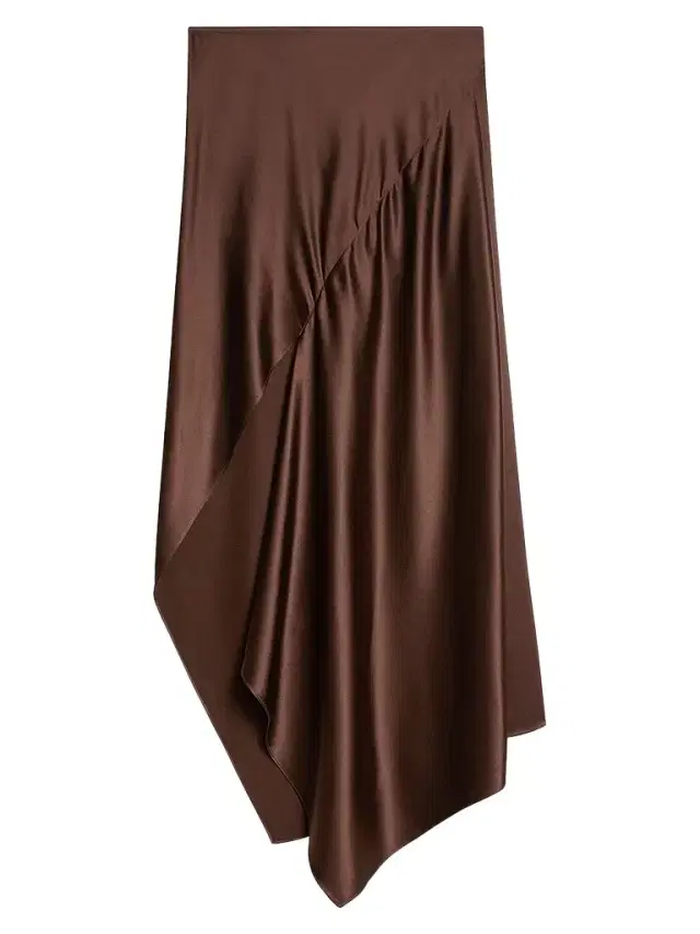 Helmut Lang Women's Silk Satin Asymmetric Midi Skirt