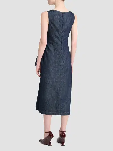 Dries Van Noten Women's Dropps Draped Cotton Sheath Dress | Thumbnail 3