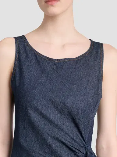 Dries Van Noten Women's Dropps Draped Cotton Sheath Dress | Thumbnail 5