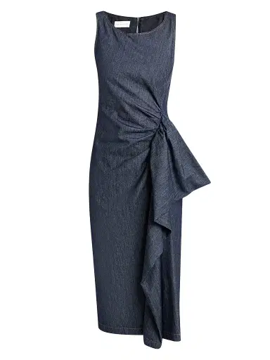 Dries Van Noten Women's Dropps Draped Cotton Sheath Dress | Thumbnail 1
