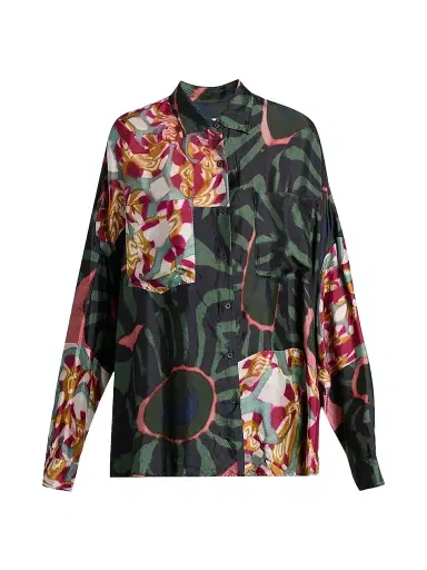Dries Van Noten Women's Casia Printed Fluid Shirt | Thumbnail 1 Dries Van Noten Women's Casia Printed Fluid Shirt | Thumbnail 1
