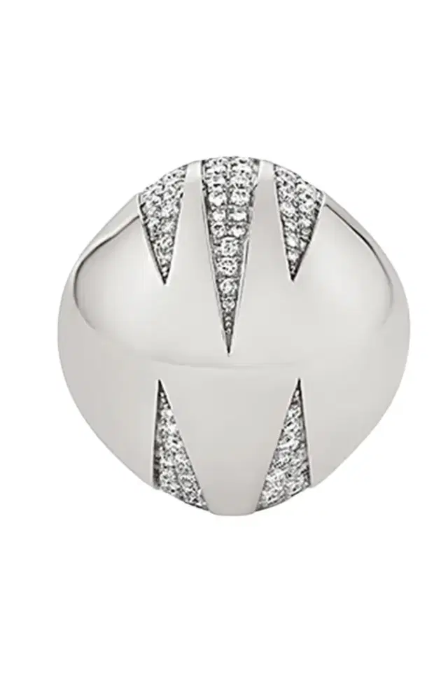 ASHAHA Diamond Kim Dome Ring