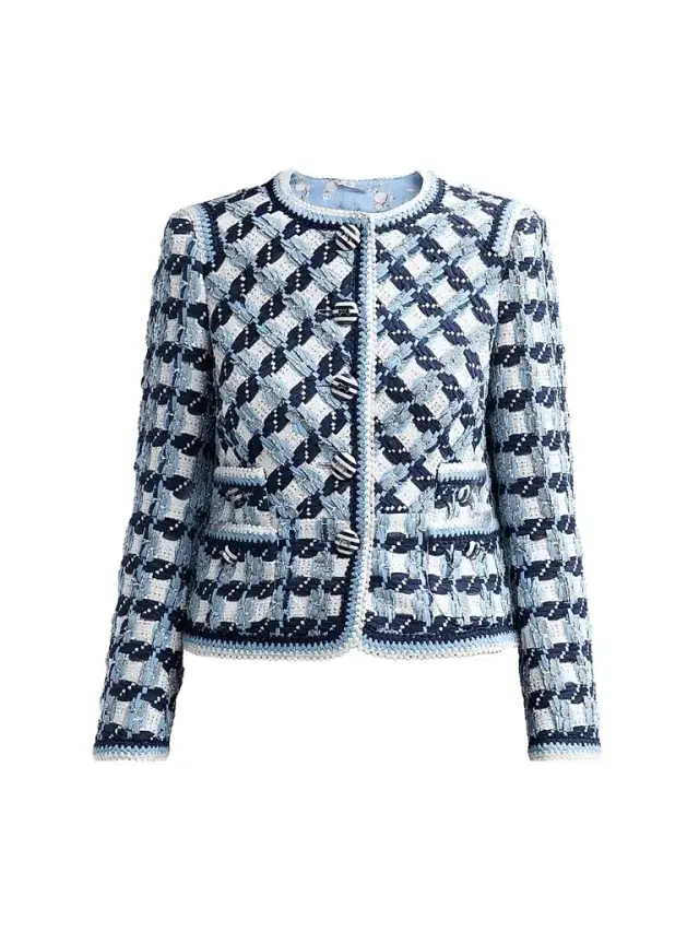 MAISON COMMON Women's Cotton Bouclé Collarless Jacket
