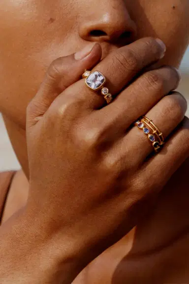 CAMILLE BEINHORN Spinel Diamond Pave Band Ring | Thumbnail 2