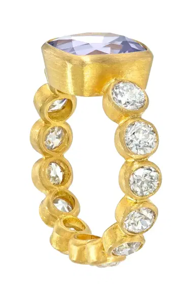 CAMILLE BEINHORN Spinel Diamond Pave Band Ring | Thumbnail 4