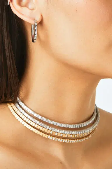 ASHAHA Diamond Shiraz Choker Necklace | Thumbnail 3