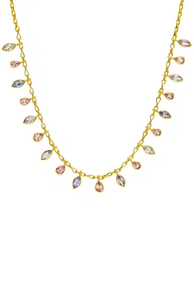 CAMILLE BEINHORN Multicolored Spinel Sapphire Fringe Necklace | Thumbnail 1