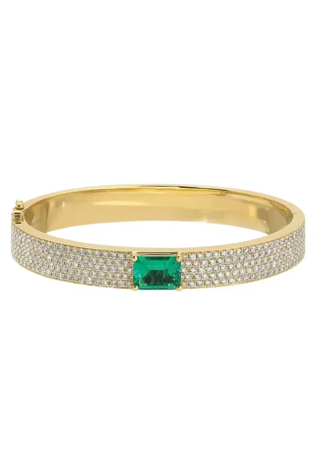Anita Ko Diamond Emerald Oval Bracelet