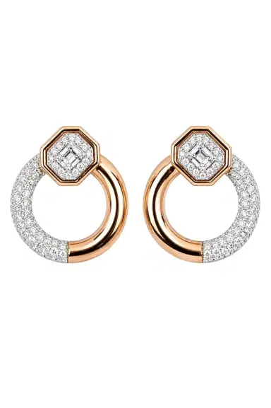 BENOI Diamond Octagon Hoop Earrings | Thumbnail 1 BENOI Diamond Octagon Hoop Earrings | Thumbnail 1