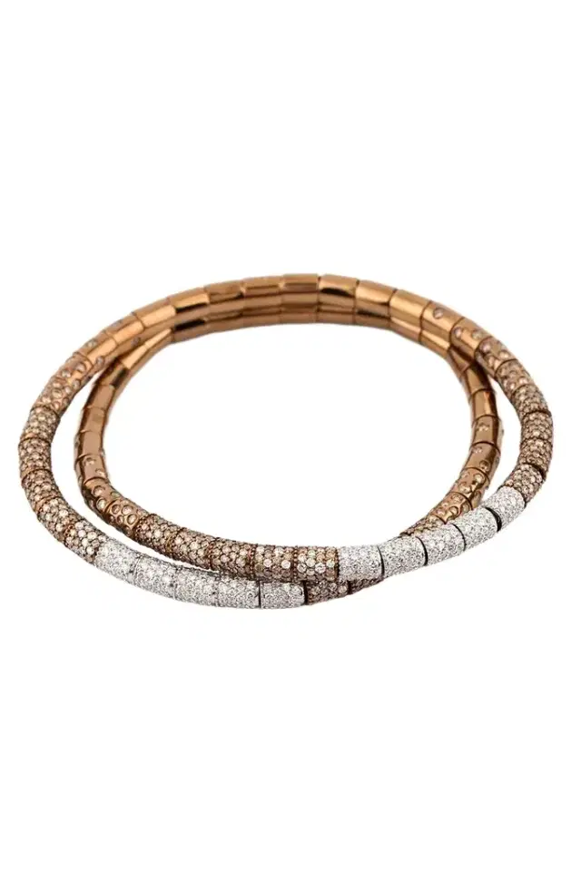 BENOI Brown Diamond Ombre Double Rope Bracelet