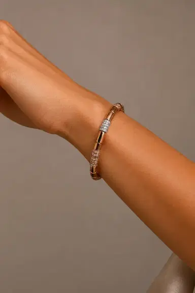 BENOI Brown White Diamonds Rope Bracelet | Thumbnail 2 BENOI Brown White Diamonds Rope Bracelet | Thumbnail 2