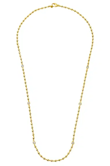BUDDHA MAMA Diamond Ball Chain Necklace | Thumbnail 1