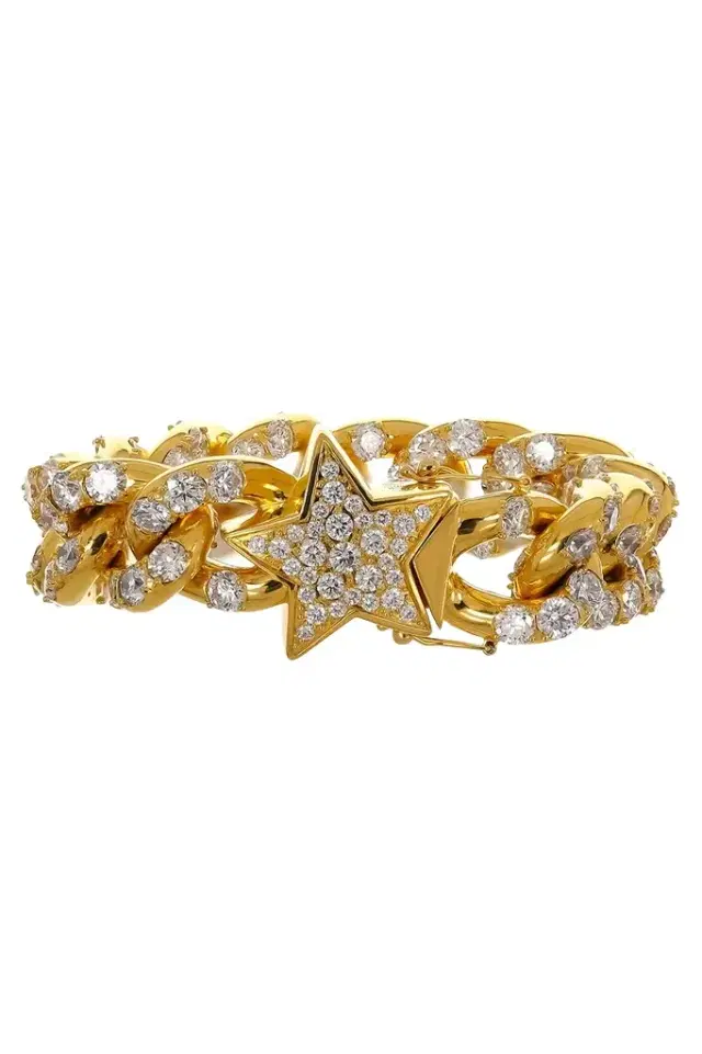 BUDDHA MAMA Diamond Double Sided Cuban Link Star Bracelet