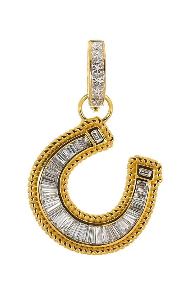 BUDDHA MAMA Diamond Horseshoe Pendant