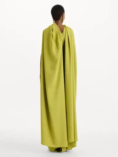 Oscar de la Renta Drape Detailed Georgette Caftan | Thumbnail 3