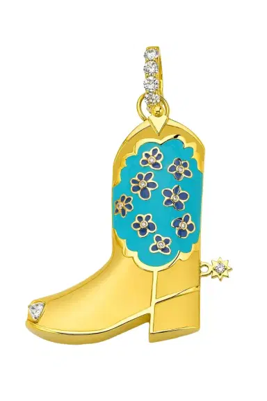 BUDDHA MAMA Diamond Cowgirl Boot Pendant | Thumbnail 1