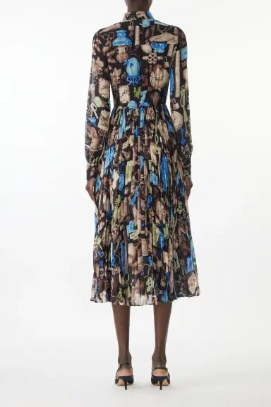 Jason Wu Collection TIE-NECK PLEATED MIDI DRESS IN CREPE CHIFFON | Thumbnail 7 Jason Wu Collection TIE-NECK PLEATED MIDI DRESS IN CREPE CHIFFON | Thumbnail 7