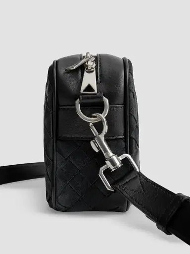 Bottega Veneta Men's Small Intrecciato Leather & Suede Crossbody Camera Bag | Thumbnail 5 Bottega Veneta Men's Small Intrecciato Leather & Suede Crossbody Camera Bag | Thumbnail 5