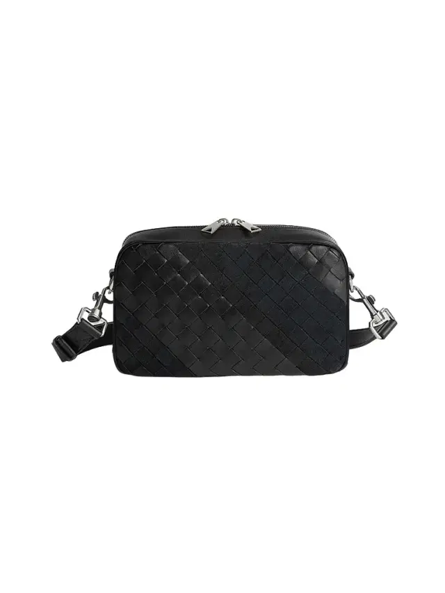 Bottega Veneta Men's Small Intrecciato Leather & Suede Crossbody Camera Bag