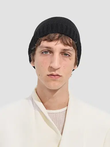 Bottega Veneta Men's Classic Wool Knit Beanie | Thumbnail 2 Bottega Veneta Men's Classic Wool Knit Beanie | Thumbnail 2