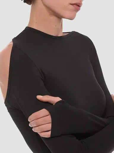Helmut Lang Women's Asymmetrical Cut-Out Jersey Top | Thumbnail 5