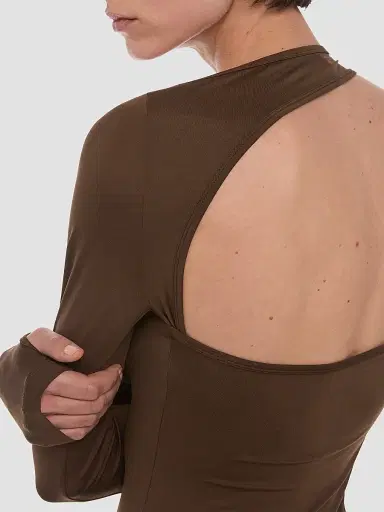 Helmut Lang Women's Asymmetrical Cut-Out Jersey Top | Thumbnail 5