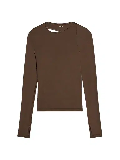 Helmut Lang Women's Asymmetrical Cut-Out Jersey Top | Thumbnail 1