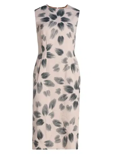 Dries Van Noten Women's Delavina Floral Midi-Dress | Thumbnail 1 Dries Van Noten Women's Delavina Floral Midi-Dress | Thumbnail 1